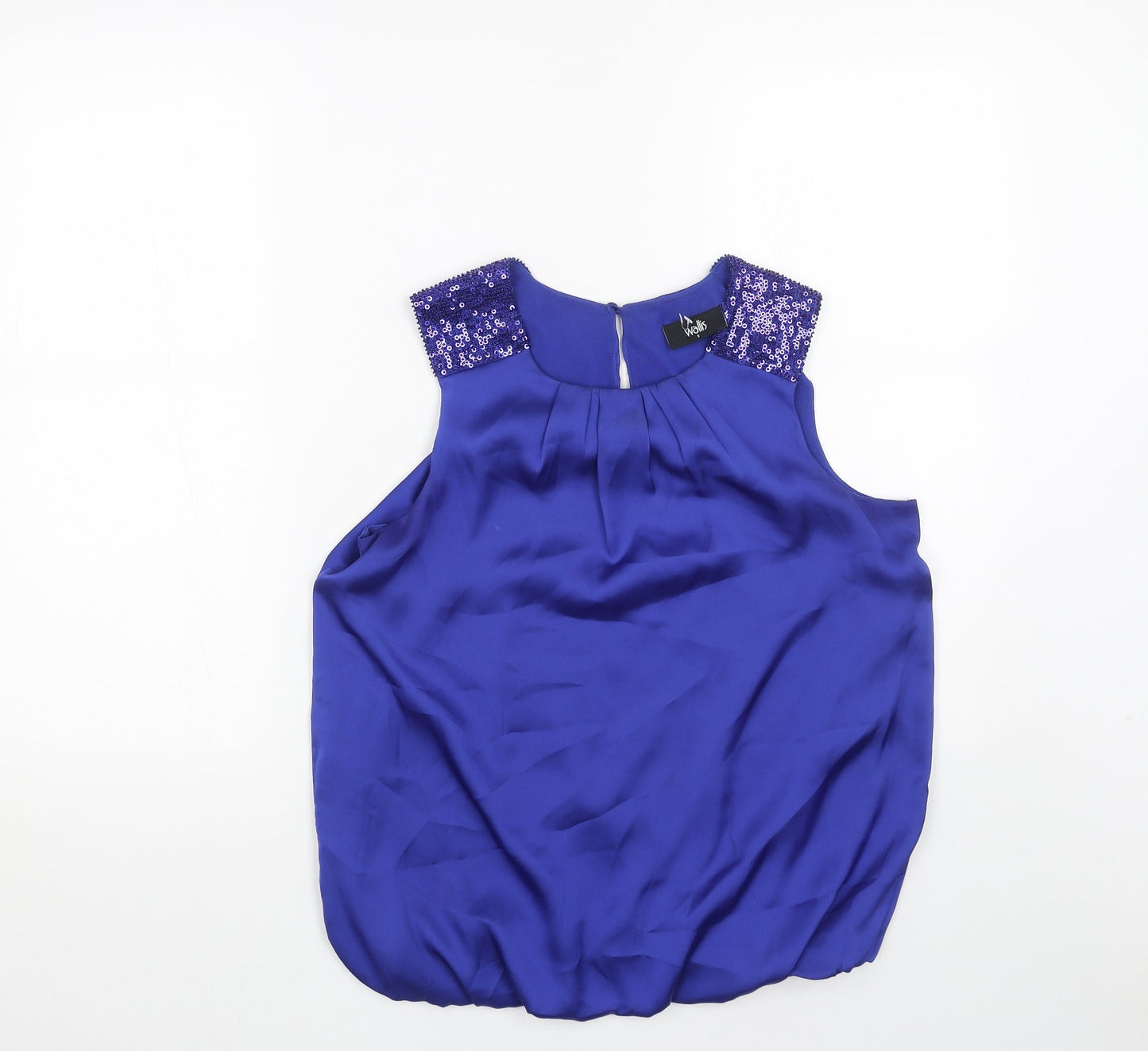 Womens UK Size S Wallis Blue Basic Blouse
