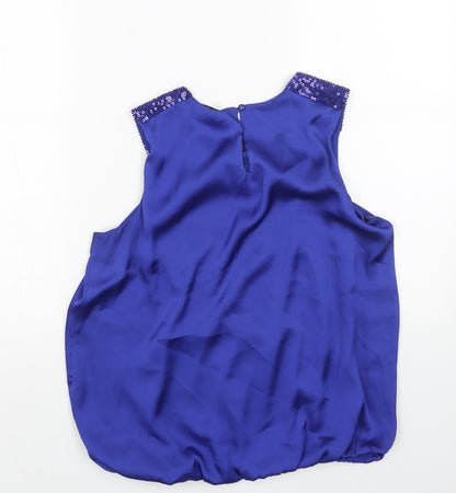 Womens UK Size S Wallis Blue Basic Blouse