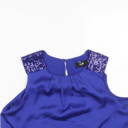 Womens UK Size S Wallis Blue Basic Blouse