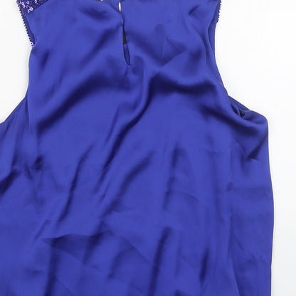 Womens UK Size S Wallis Blue Basic Blouse