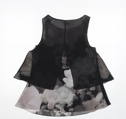 Womens UK Size 10 Mint Velvet Black Basic Blouse