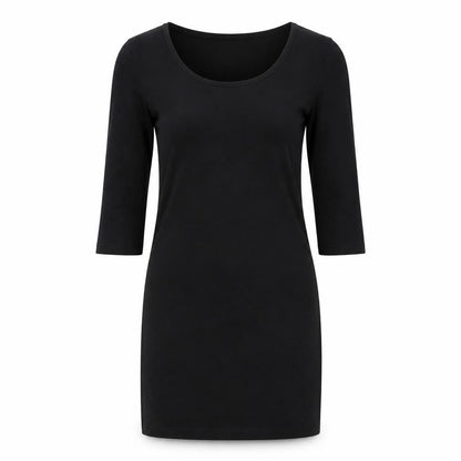 H&M Womens Black Cotton Shift Size 10 Round Neck Pullover