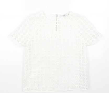 Womens UK Size 10 NEXT White Basic Blouse