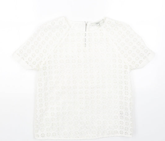 Womens UK Size 10 NEXT White Basic Blouse