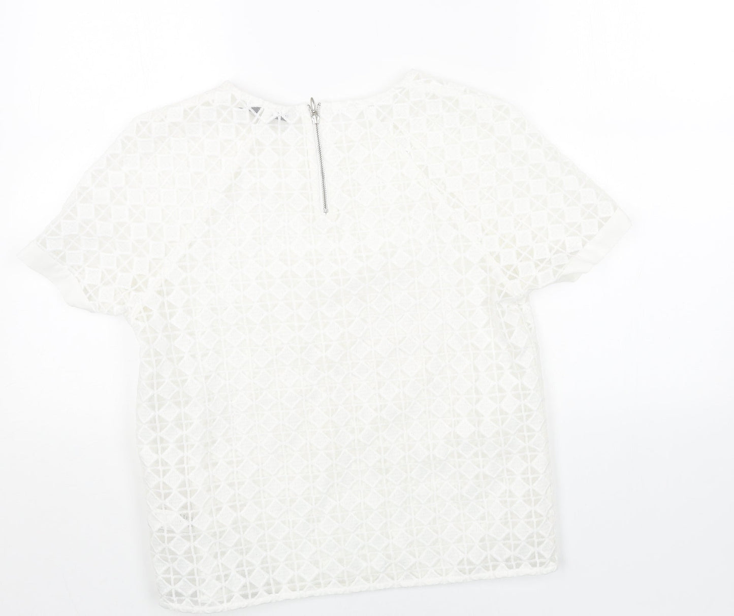Womens UK Size 10 NEXT White Basic Blouse