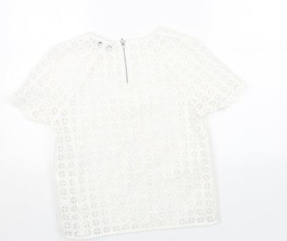 Womens UK Size 10 NEXT White Basic Blouse