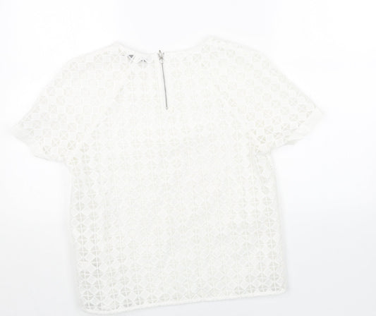 Womens UK Size 10 NEXT White Basic Blouse
