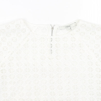 Womens UK Size 10 NEXT White Basic Blouse