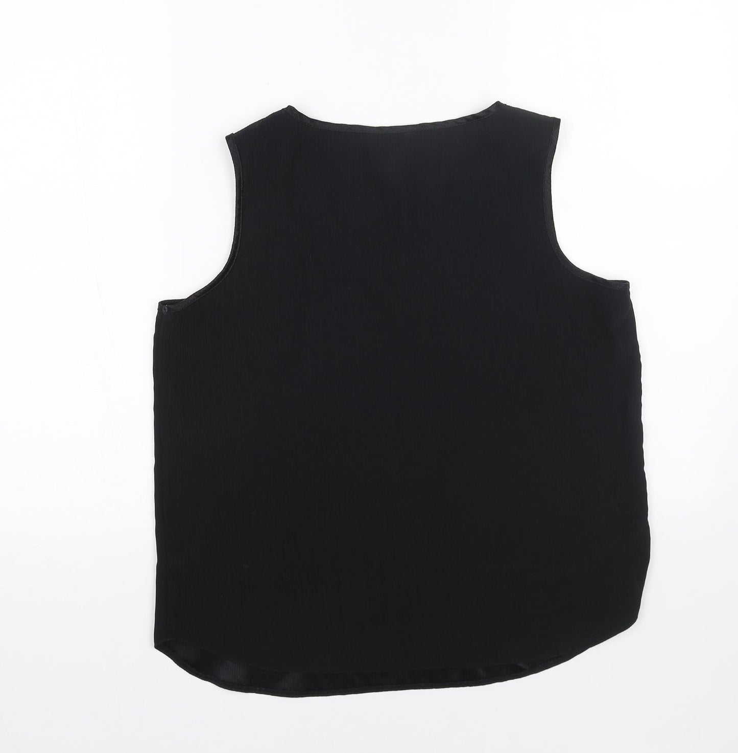 Berkertex Womens Black Polyester Basic Tank Size 14 V-Neck