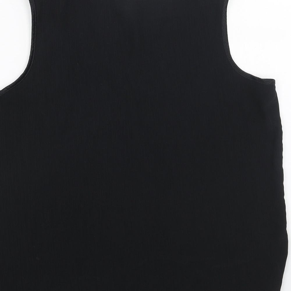 Berkertex Womens Black Polyester Basic Tank Size 14 V-Neck