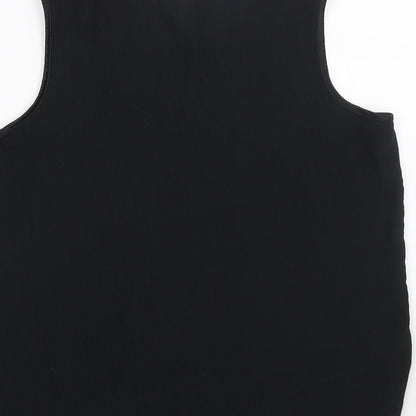 Berkertex Womens Black Polyester Basic Tank Size 14 V-Neck