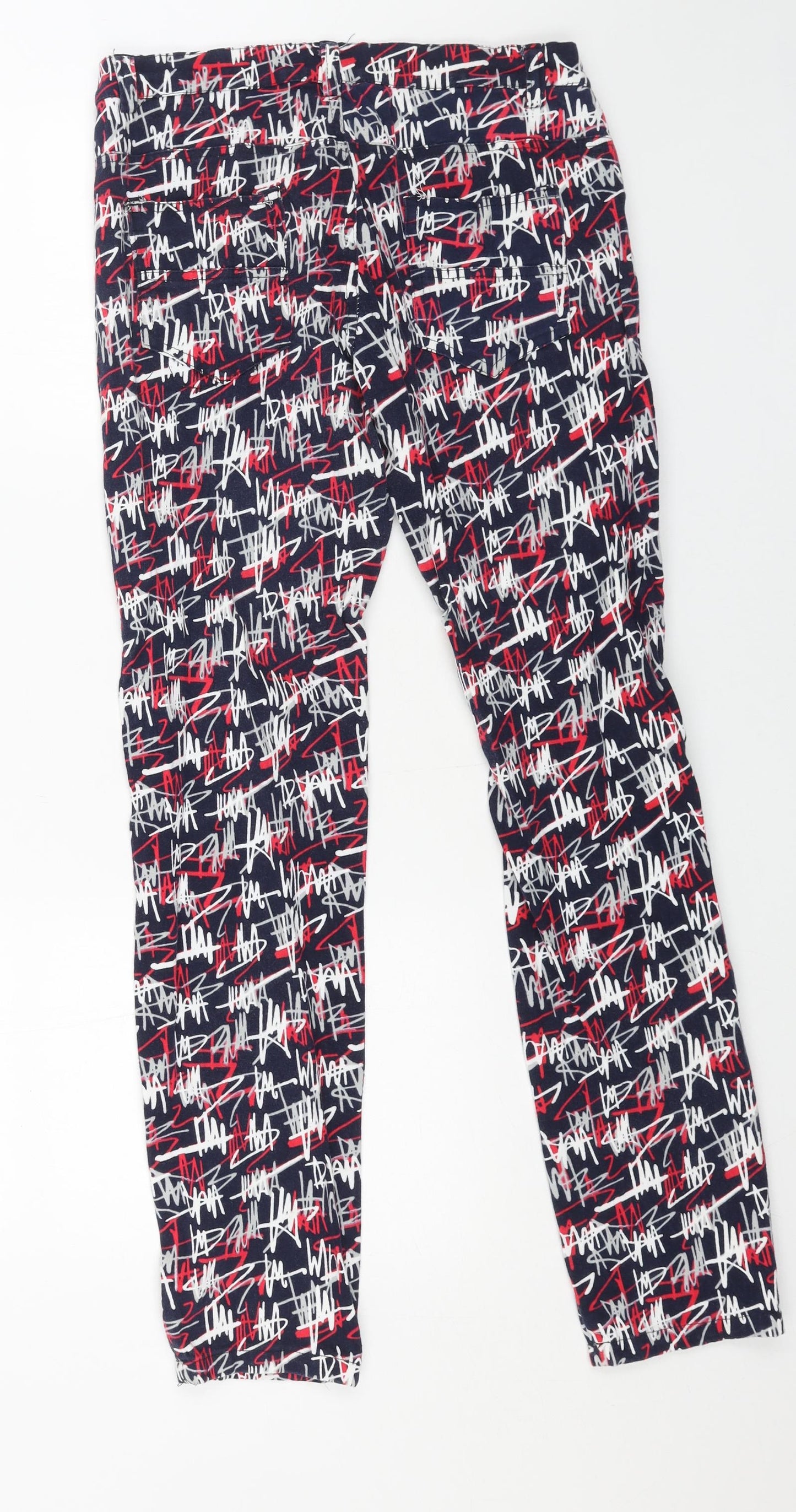 Womens UK Size 32 Reverse Regular Fit  Blue Trousers