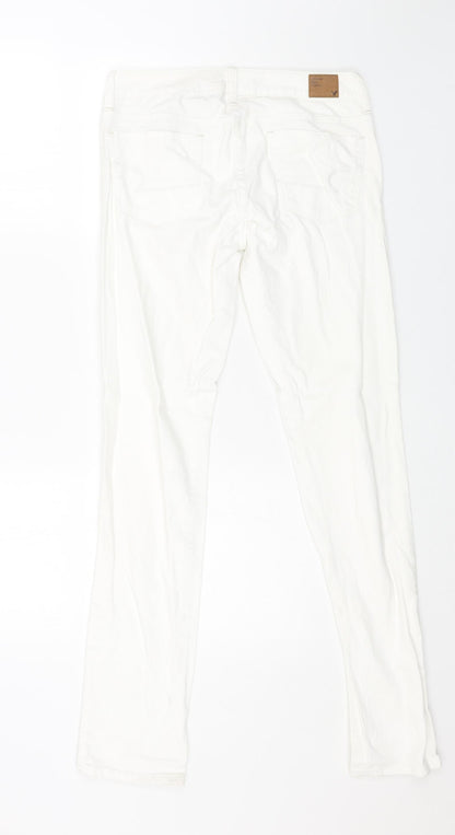 Womens UK Size 32 in American Eagle Outfitters Regular Fit Skinny White Jeans
