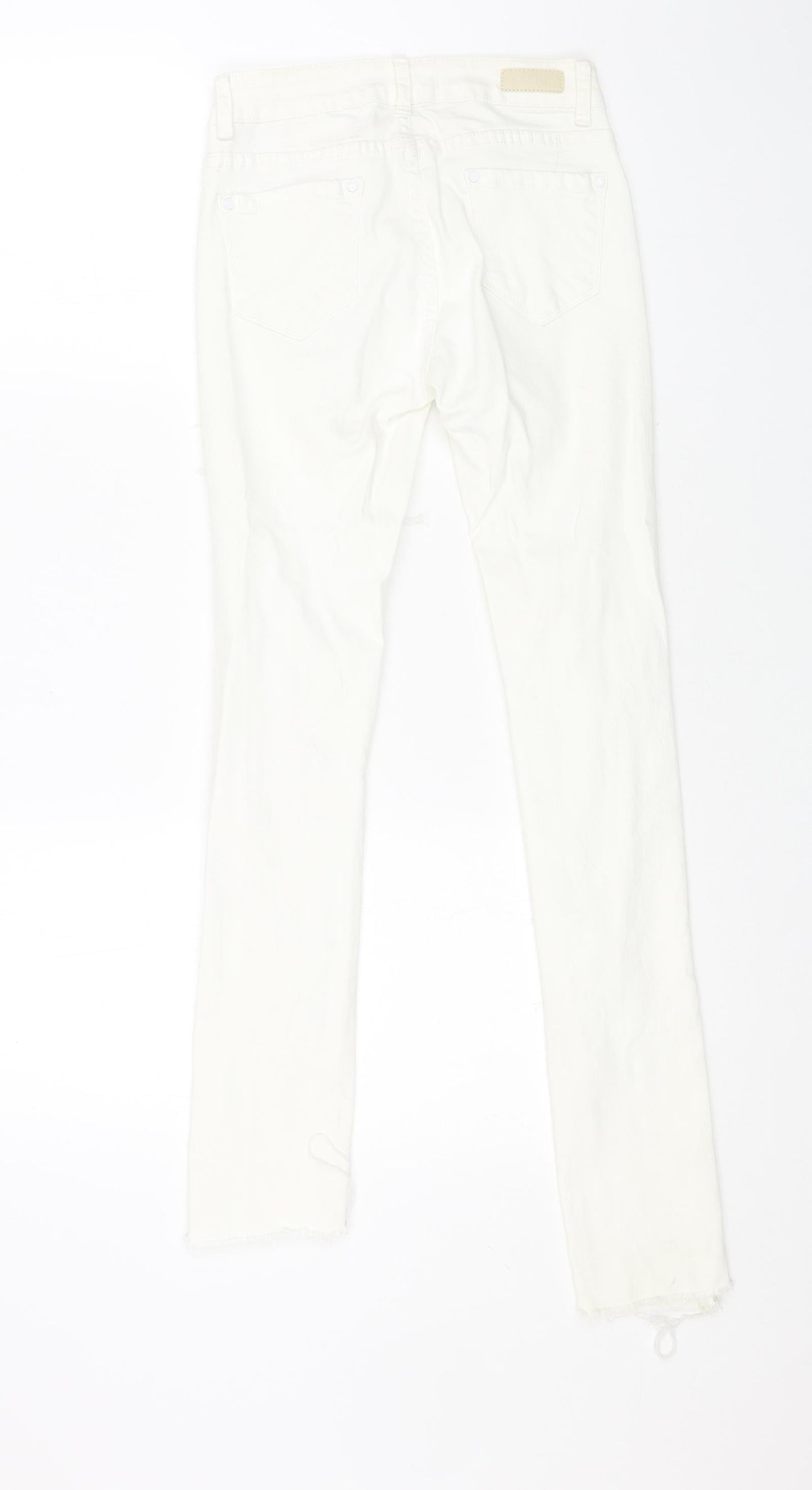 Womens UK Size 28 lexxury Regular Fit Skinny White Jeans