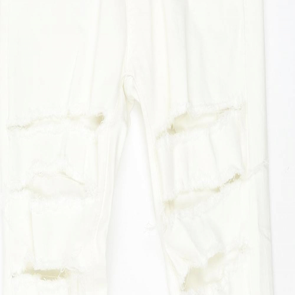 Womens UK Size 28 lexxury Regular Fit Skinny White Jeans