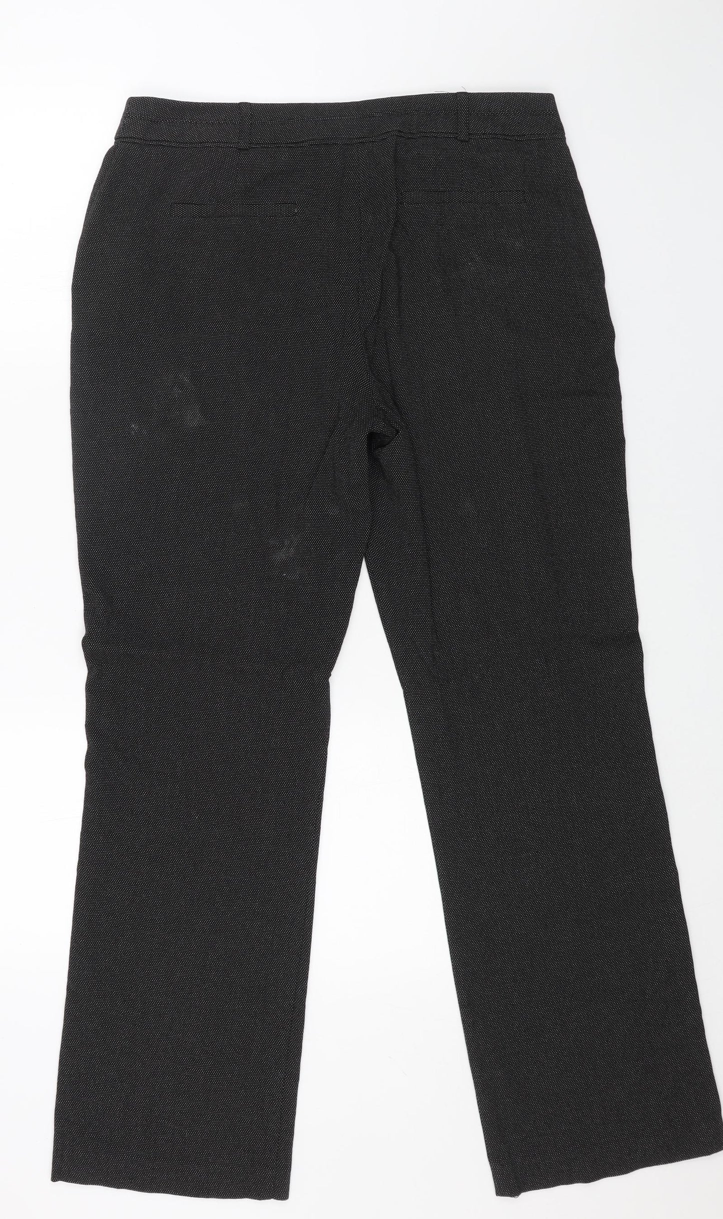 Womens UK Size 14 M&Co Regular Fit Dress Pants Grey Trousers