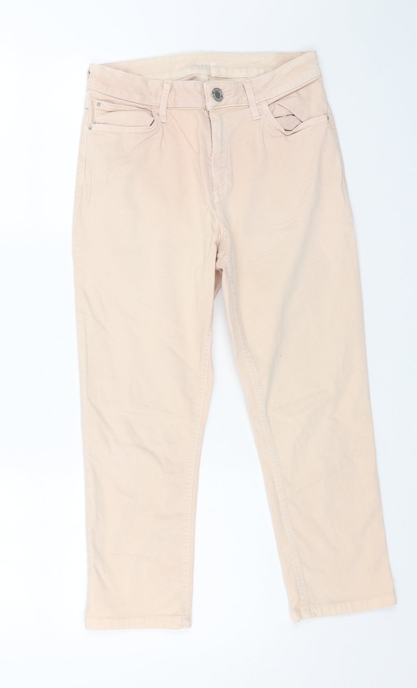 Womens UK Size 10 Marks and Spencer Regular Fit Straight Beige Jeans