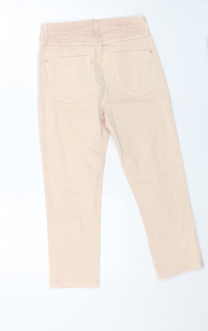 Womens UK Size 10 Marks and Spencer Regular Fit Straight Beige Jeans