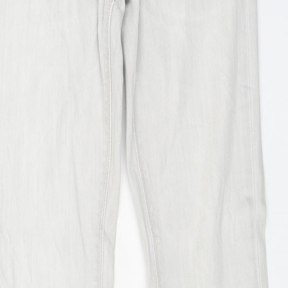 Label Jeans Mens Grey Cotton Skinny Jeans Size 27 in L32 in Regular Button