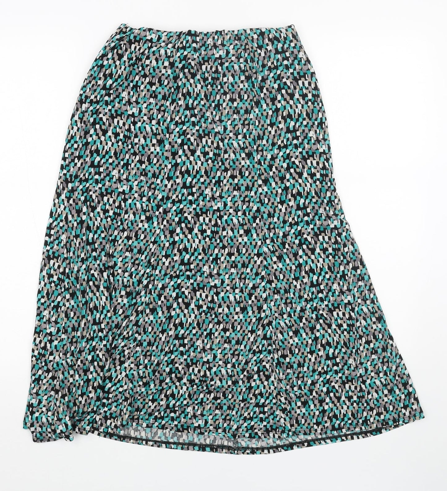 CC Womens Green Geometric Polyester Peasant Skirt Size S