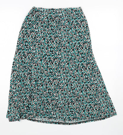 CC Womens Green Geometric Polyester Peasant Skirt Size S