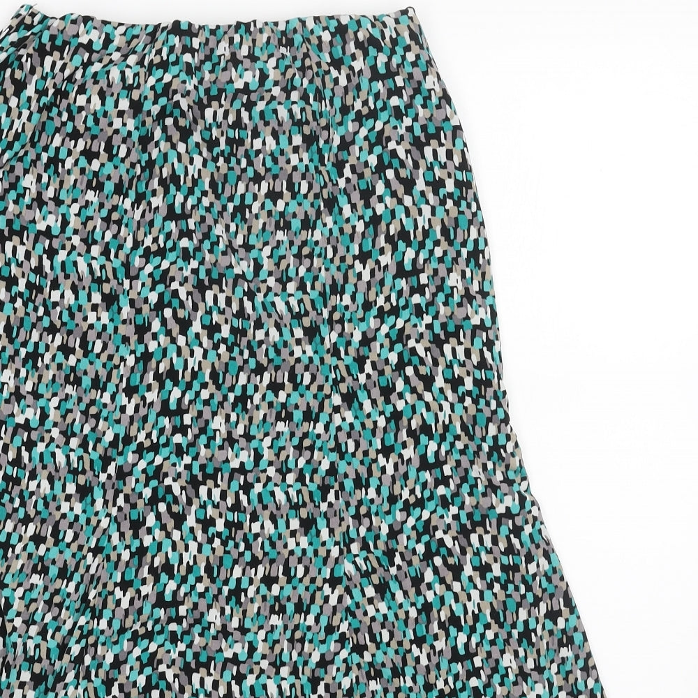 CC Womens Green Geometric Polyester Peasant Skirt Size S