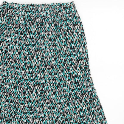 CC Womens Green Geometric Polyester Peasant Skirt Size S