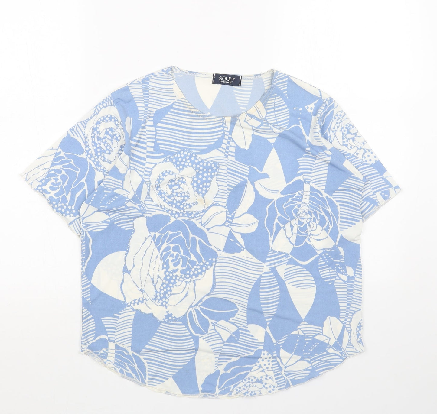 Womens UK Size M Soul Blue Basic Blouse