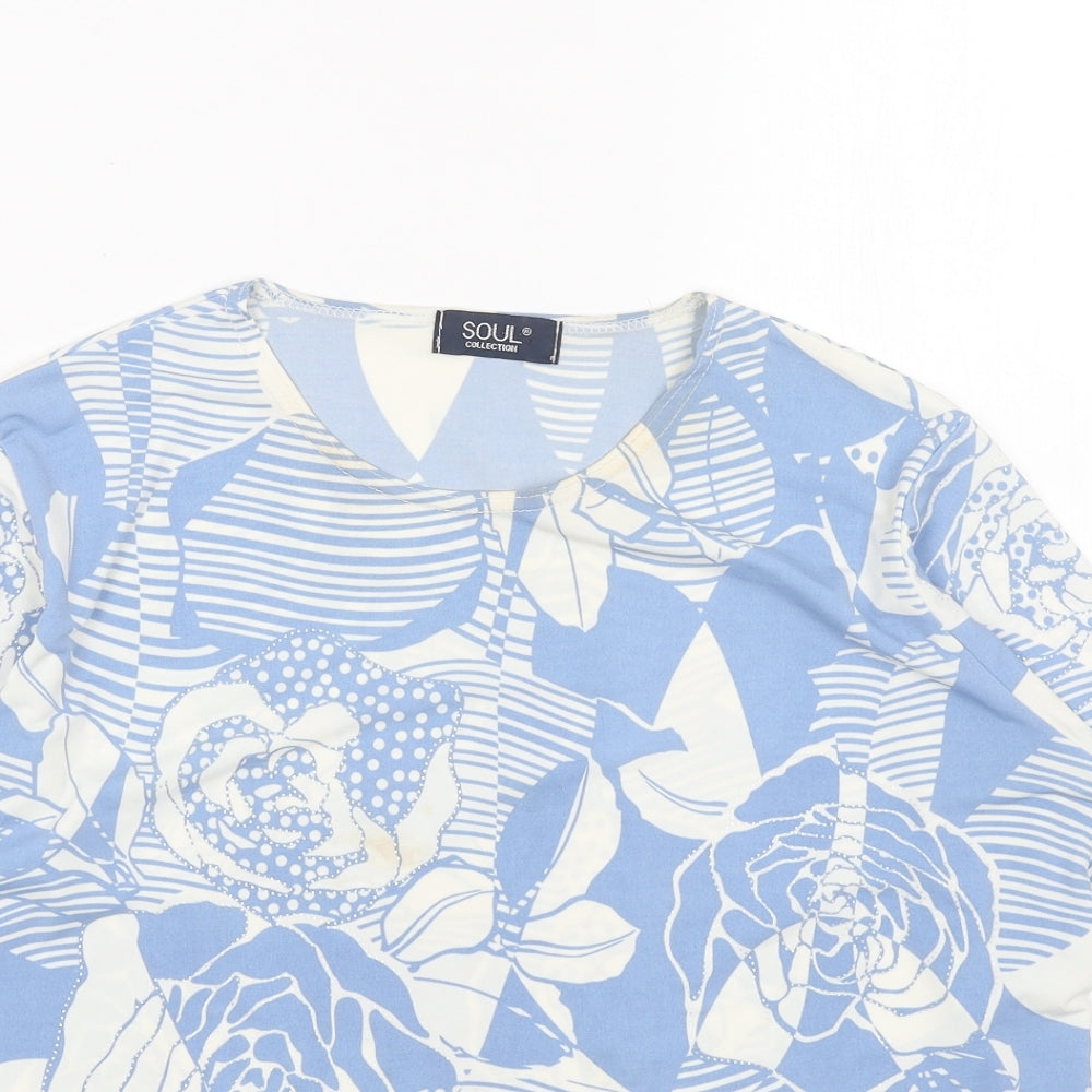 Womens UK Size M Soul Blue Basic Blouse
