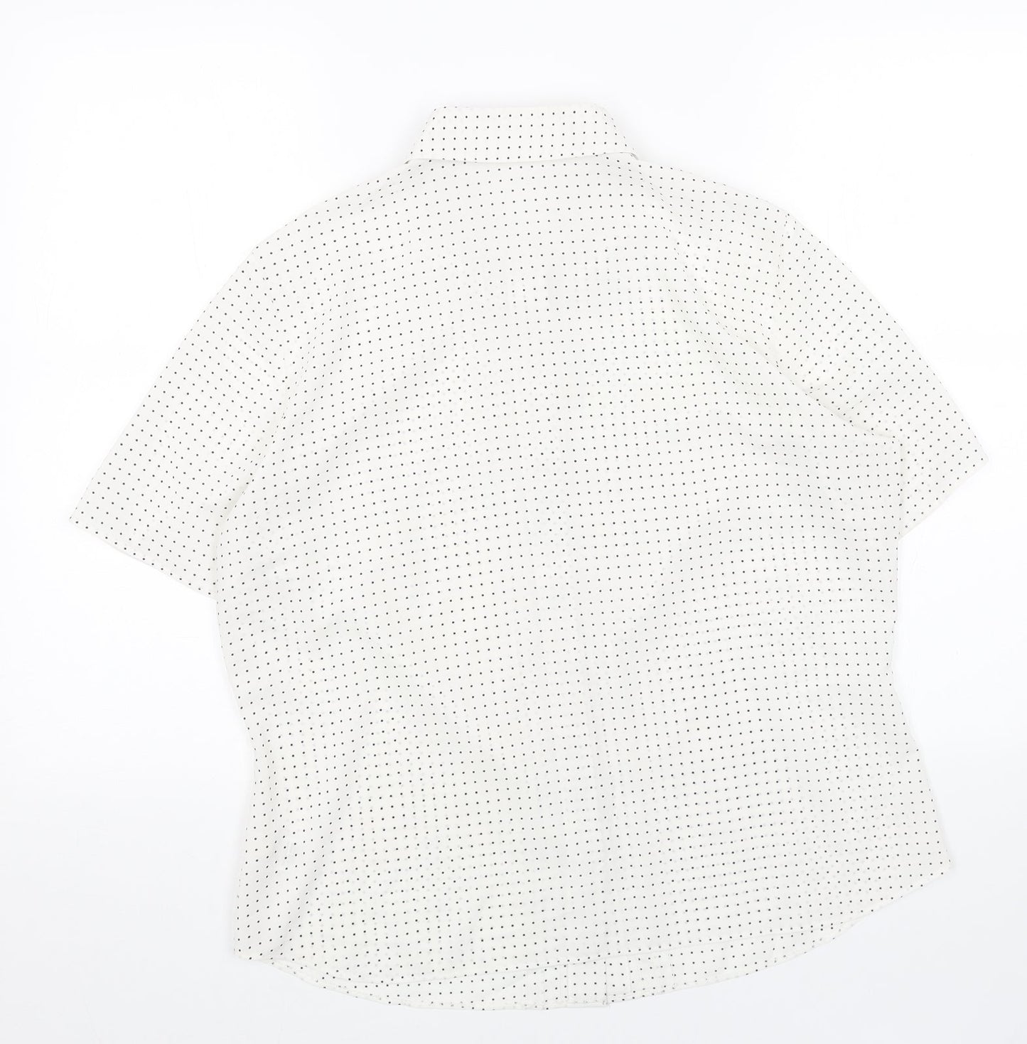 Womens UK Size 16 Marks and Spencer White Basic Button-Up