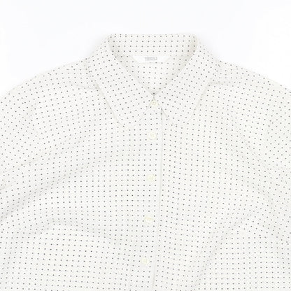 Womens UK Size 16 Marks and Spencer White Basic Button-Up