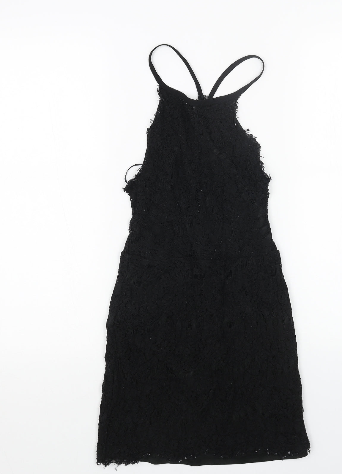 Hearts and Bows Womens Black Polyester A-Line Size 6 Round Neck Zip