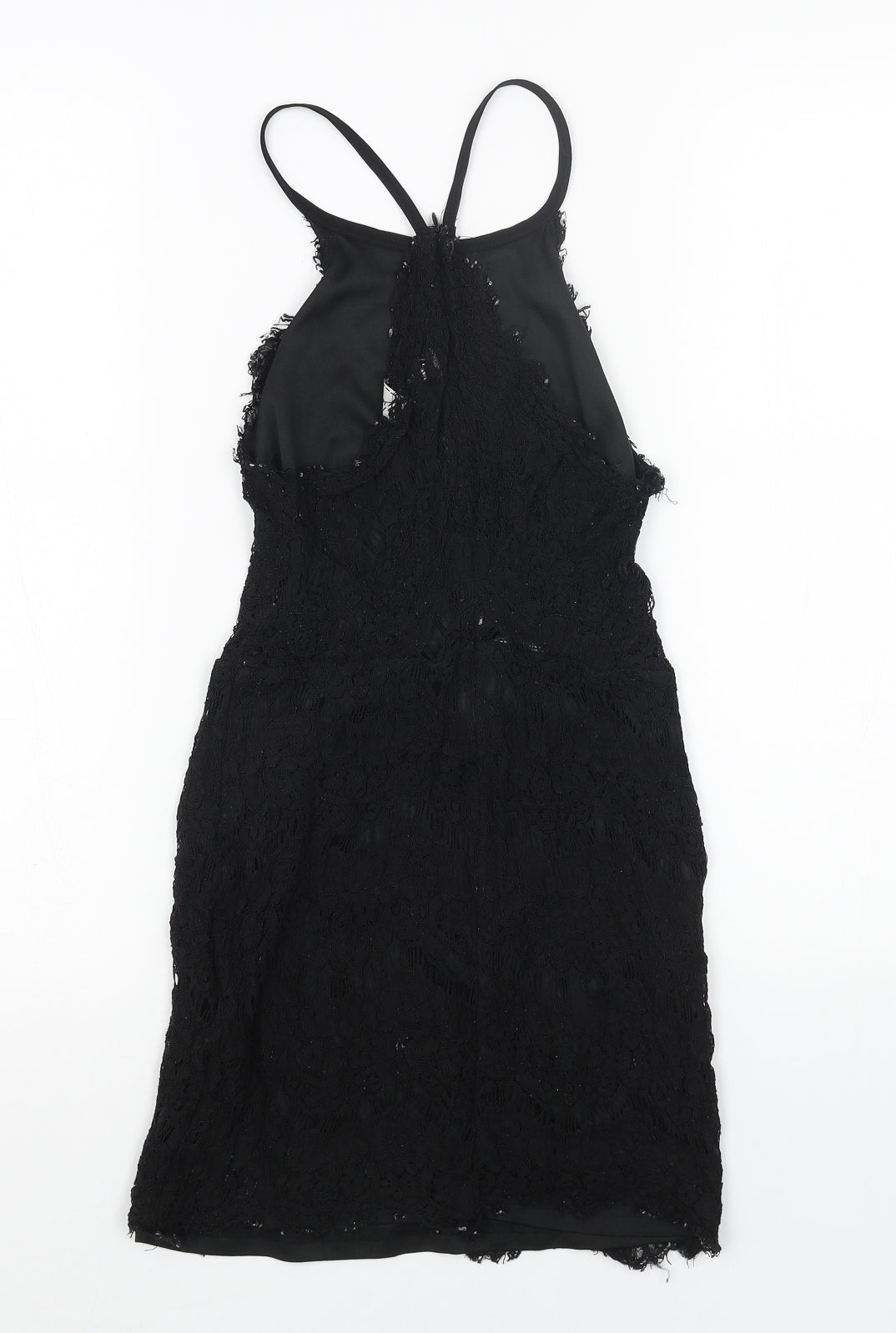 Hearts and Bows Womens Black Polyester A-Line Size 6 Round Neck Zip