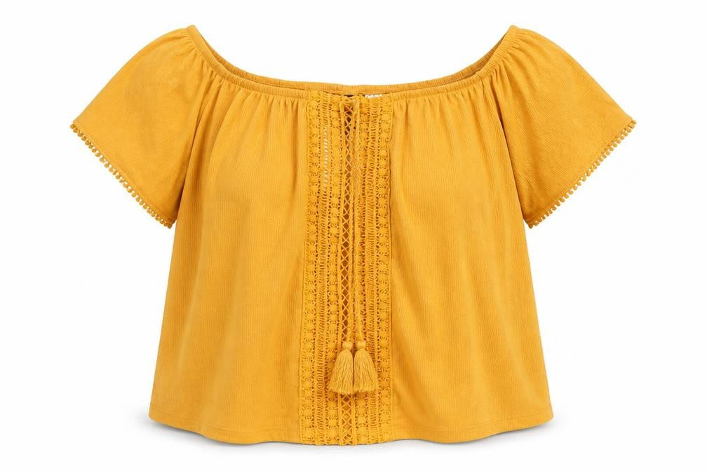 Womens UK Size M H&M Yellow Basic Blouse
