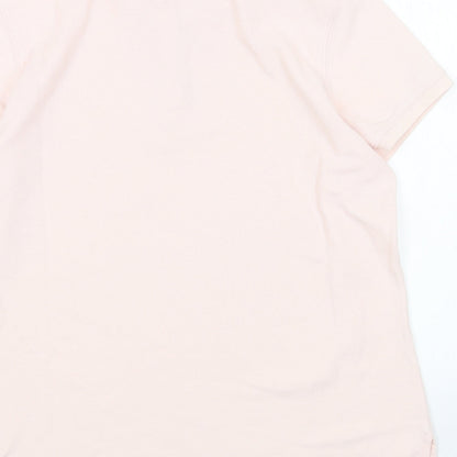 L.L. Bean Womens Pink Cotton Basic Polo Size L Collared
