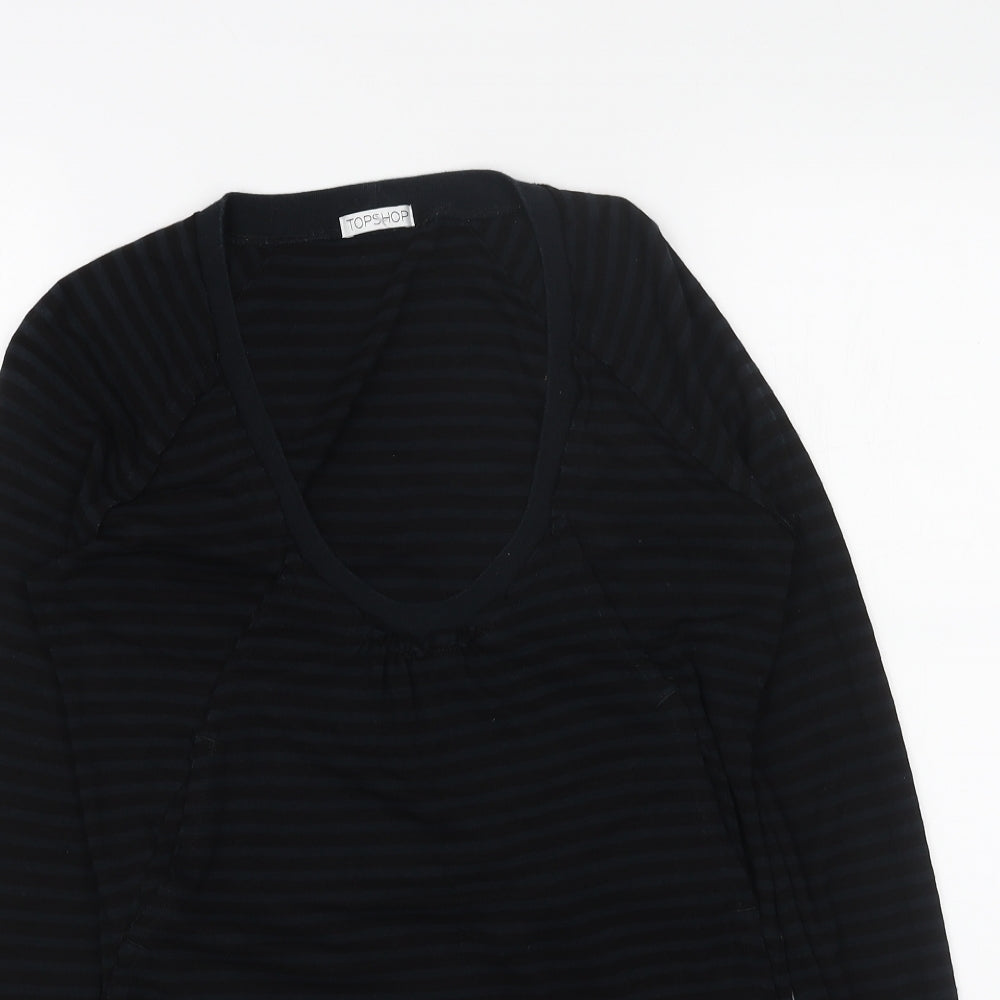 Womens UK Size 8 Topshop Black Basic T-Shirt