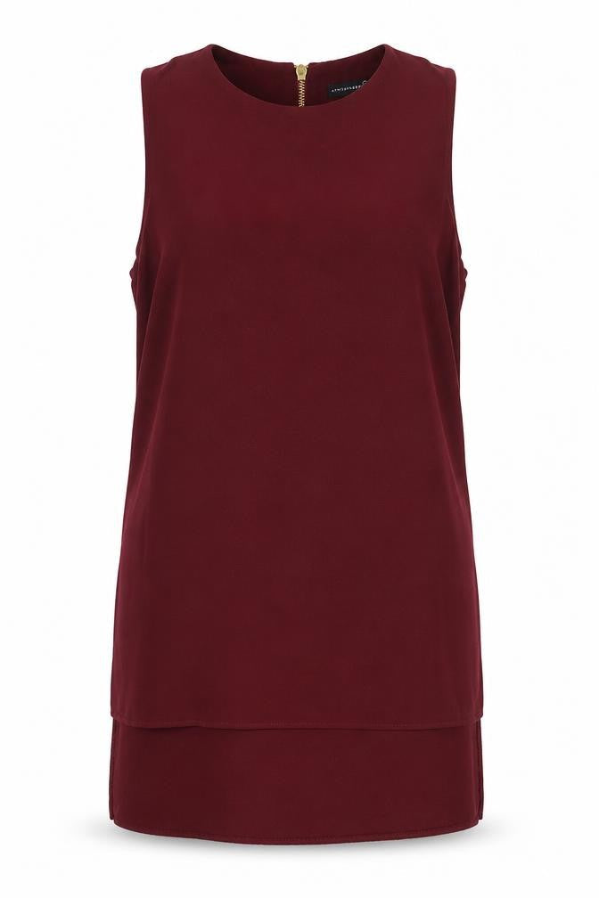 Womens UK Size 10 Primark Red Tunic Tank