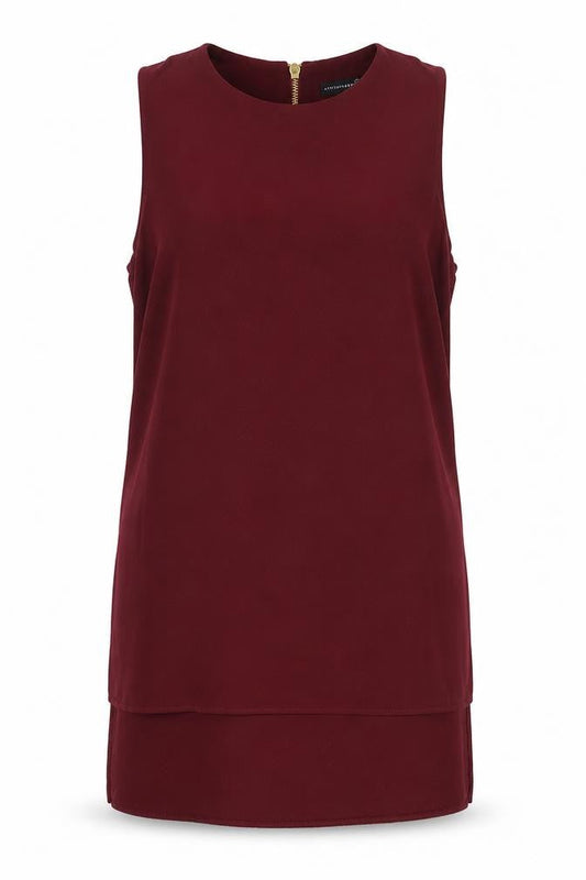 Womens UK Size 10 Primark Red Tunic Tank