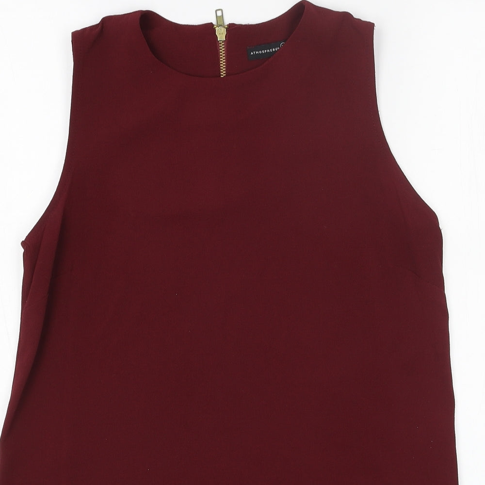 Primark Womens Red Polyester Tunic Tank Size 10 Scoop Neck