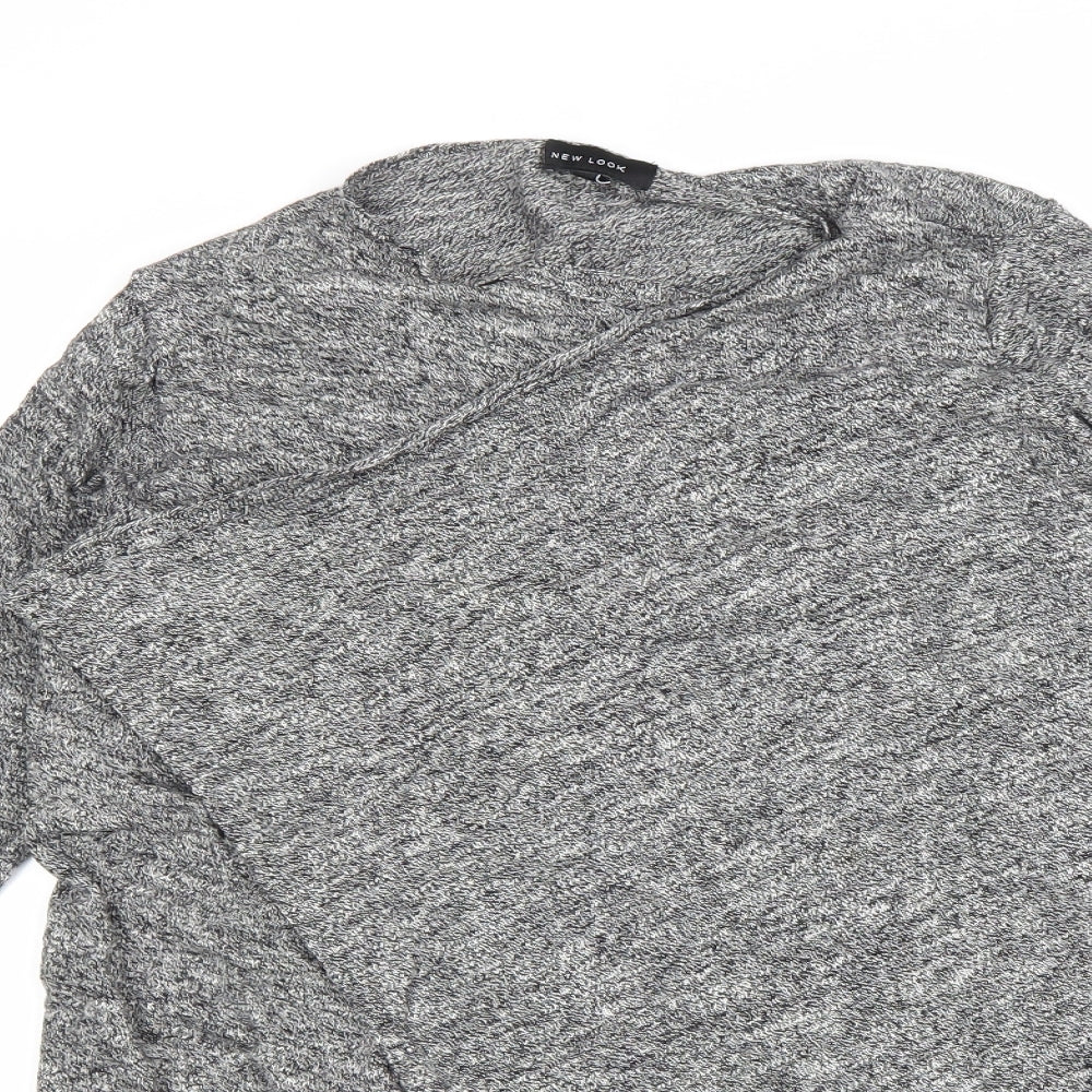 Womens UK Size 10 New Look Grey Cardigan Jumper