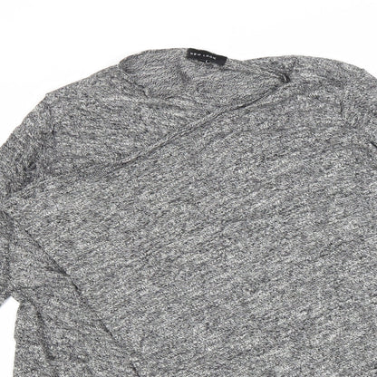 Womens UK Size 10 New Look Grey Cardigan Jumper