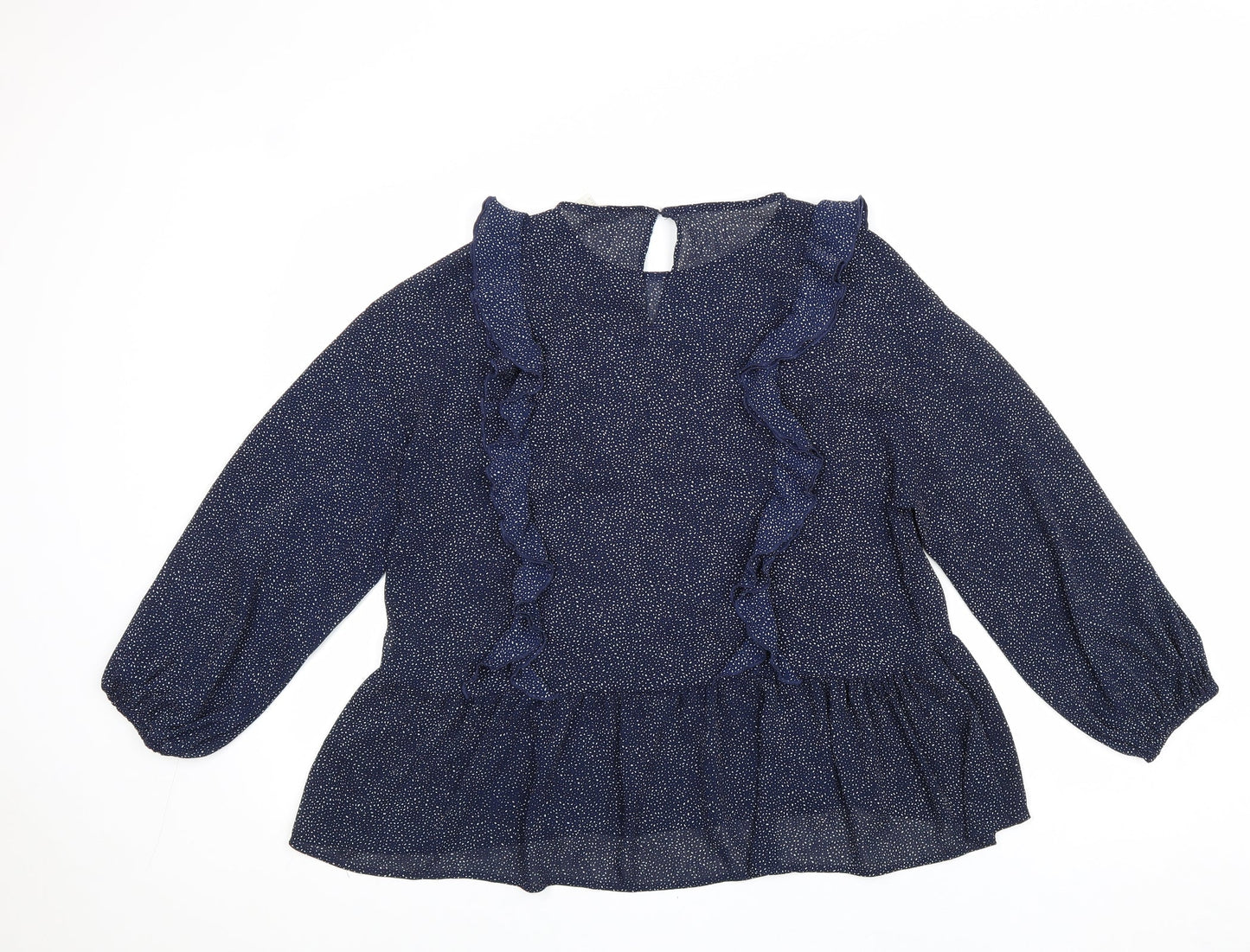 Womens UK Size 10 H&M Blue Basic Blouse