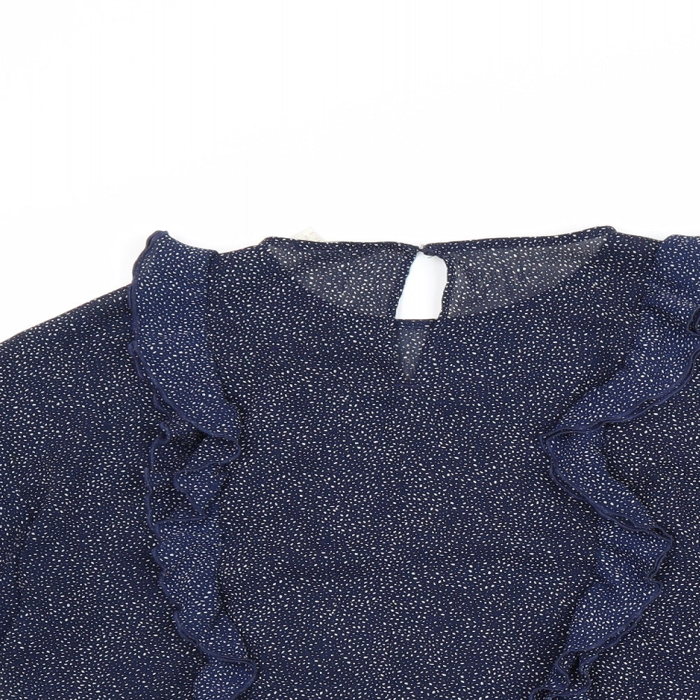 Womens UK Size 10 H&M Blue Basic Blouse