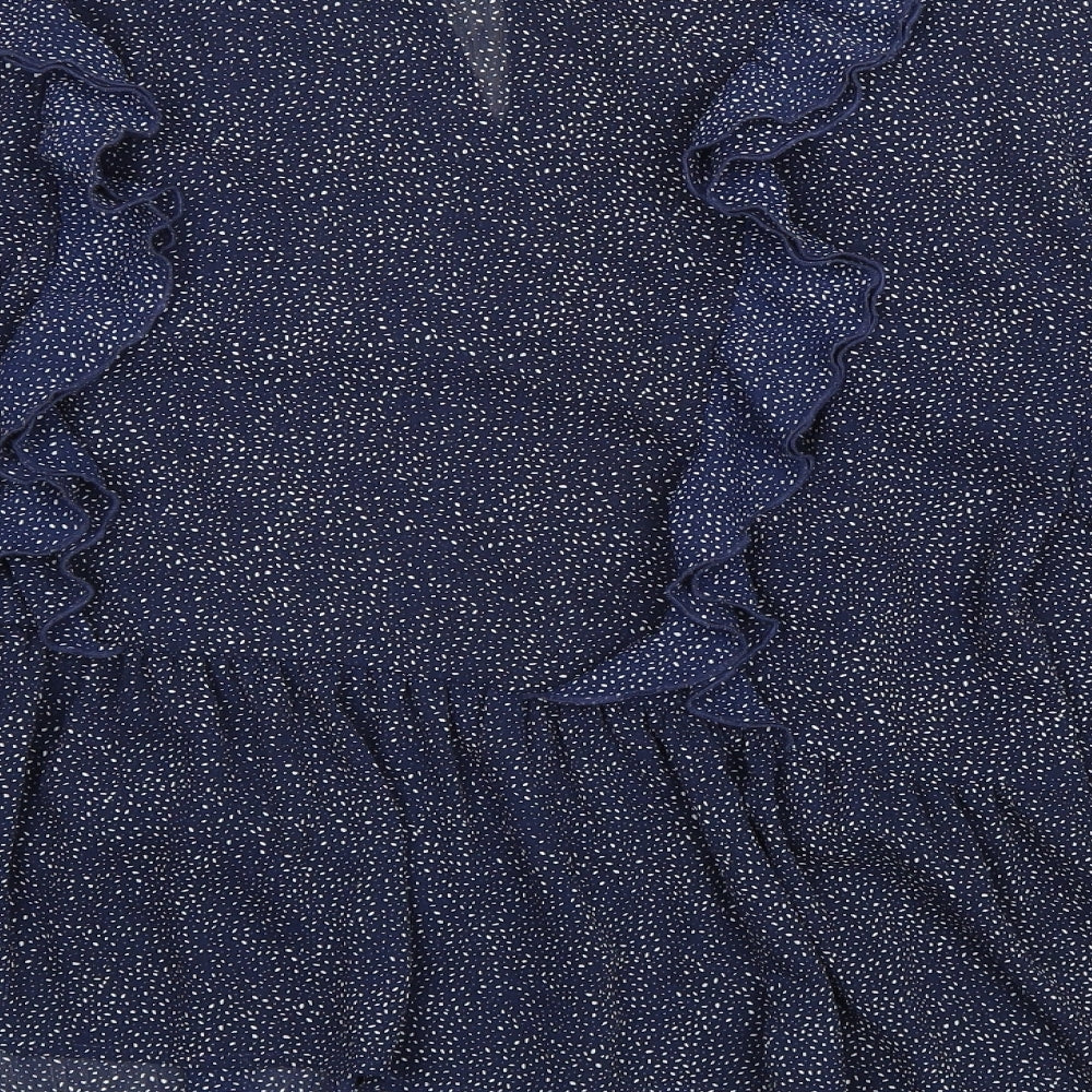 Womens UK Size 10 H&M Blue Basic Blouse