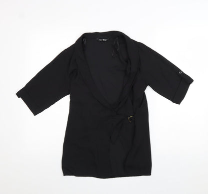 Womens UK Size 6 Select Black Kimono Blouse
