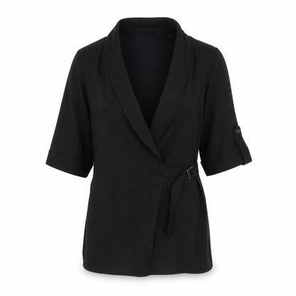 Womens UK Size 6 Select Black Kimono Blouse
