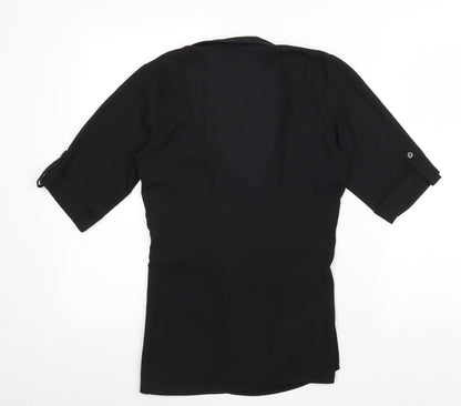 Womens UK Size 6 Select Black Kimono Blouse