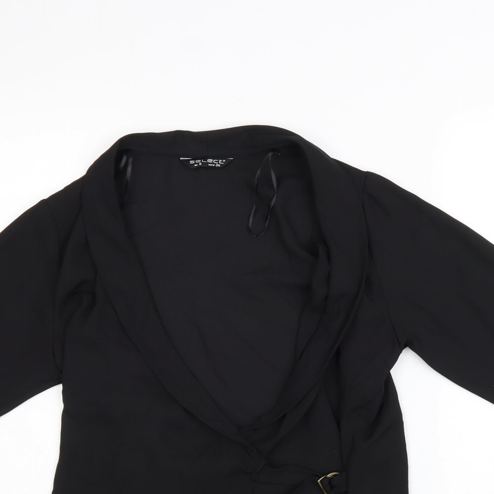 Womens UK Size 6 Select Black Kimono Blouse