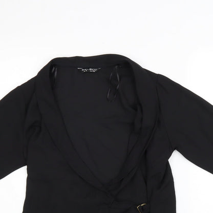Womens UK Size 6 Select Black Kimono Blouse