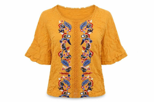 Womens UK Size 8 Papaya Orange Basic Blouse